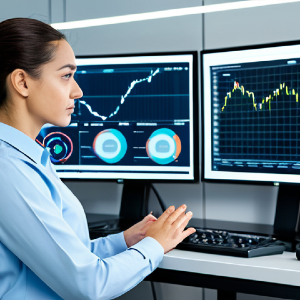 A professional female IT specialist in a modest business shirt and trousers, standing calmly in a brightly lit, modern Security Operations Center (SOC) with multiple holographic displays showing data visualizations and network graphs. She looks confident and focused, observing the automated systems at work, signifying relief from manual tasks. The environment is clean and organized, with subtle futuristic elements. Perfect anatomy, correct proportions, natural pose, well-formed hands, proper finger count, natural body proportions. Fully clothed, appropriate attire, modest clothing, professional dress, safe for work, appropriate content, family-friendly, high-quality professional photography.