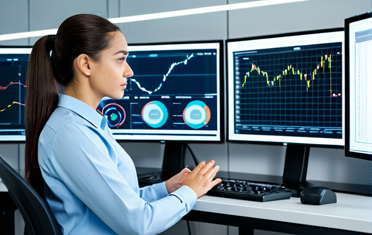 A professional female IT specialist in a modest business shirt and trousers, standing calmly in a brightly lit, modern Security Operations Center (SOC) with multiple holographic displays showing data visualizations and network graphs. She looks confident and focused, observing the automated systems at work, signifying relief from manual tasks. The environment is clean and organized, with subtle futuristic elements. Perfect anatomy, correct proportions, natural pose, well-formed hands, proper finger count, natural body proportions. Fully clothed, appropriate attire, modest clothing, professional dress, safe for work, appropriate content, family-friendly, high-quality professional photography.