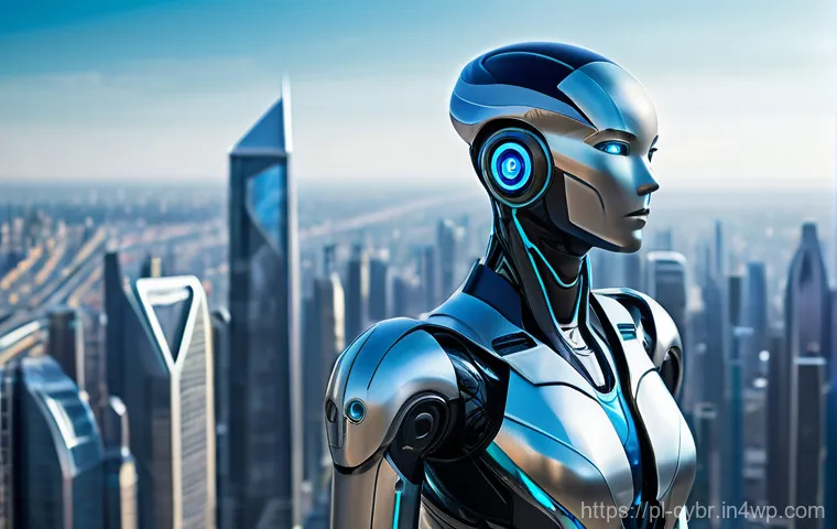 인공지능 기반 사이버 보안 자동화 도구 - **Vigilant AI Guardian in a Digital Metropolis:**
A futuristic, sleek AI entity, depicted with g...