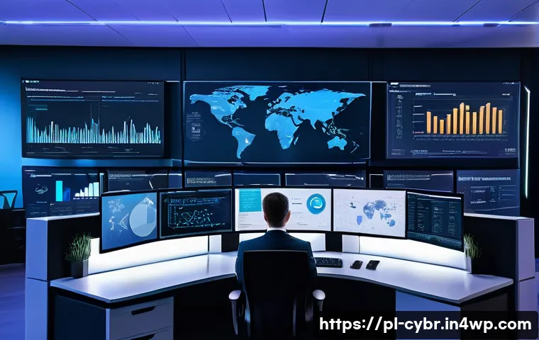 사이버 보안 자동화 도구의 운영 비용 절감 - A modern Polish IT security operations center with a diverse team of professionals working on large ...